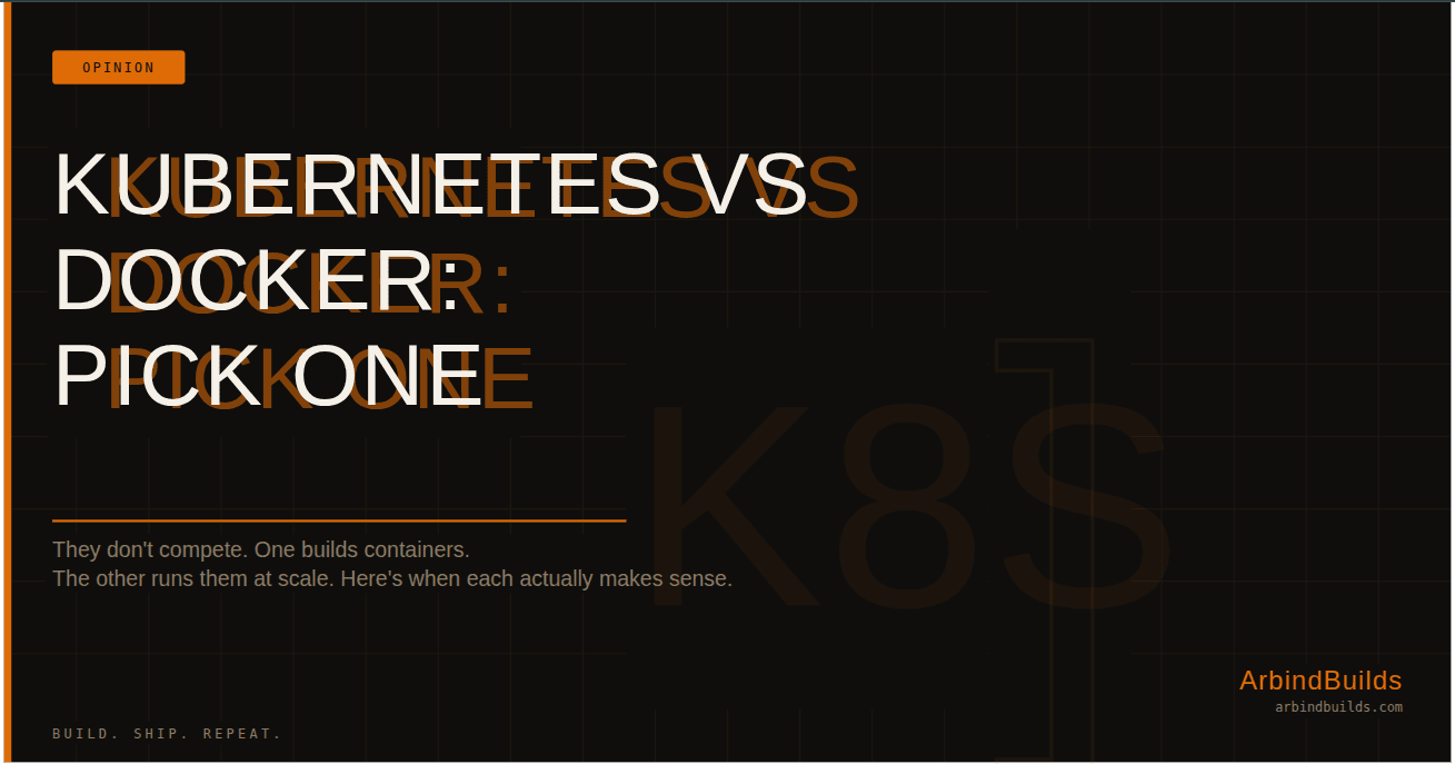 Kubernetes vs Docker: Stop Comparing the Wrong Things