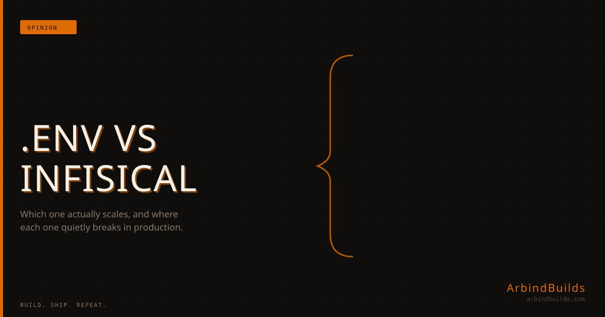 Dot env vs Infisical: Which One Actually Scales Better