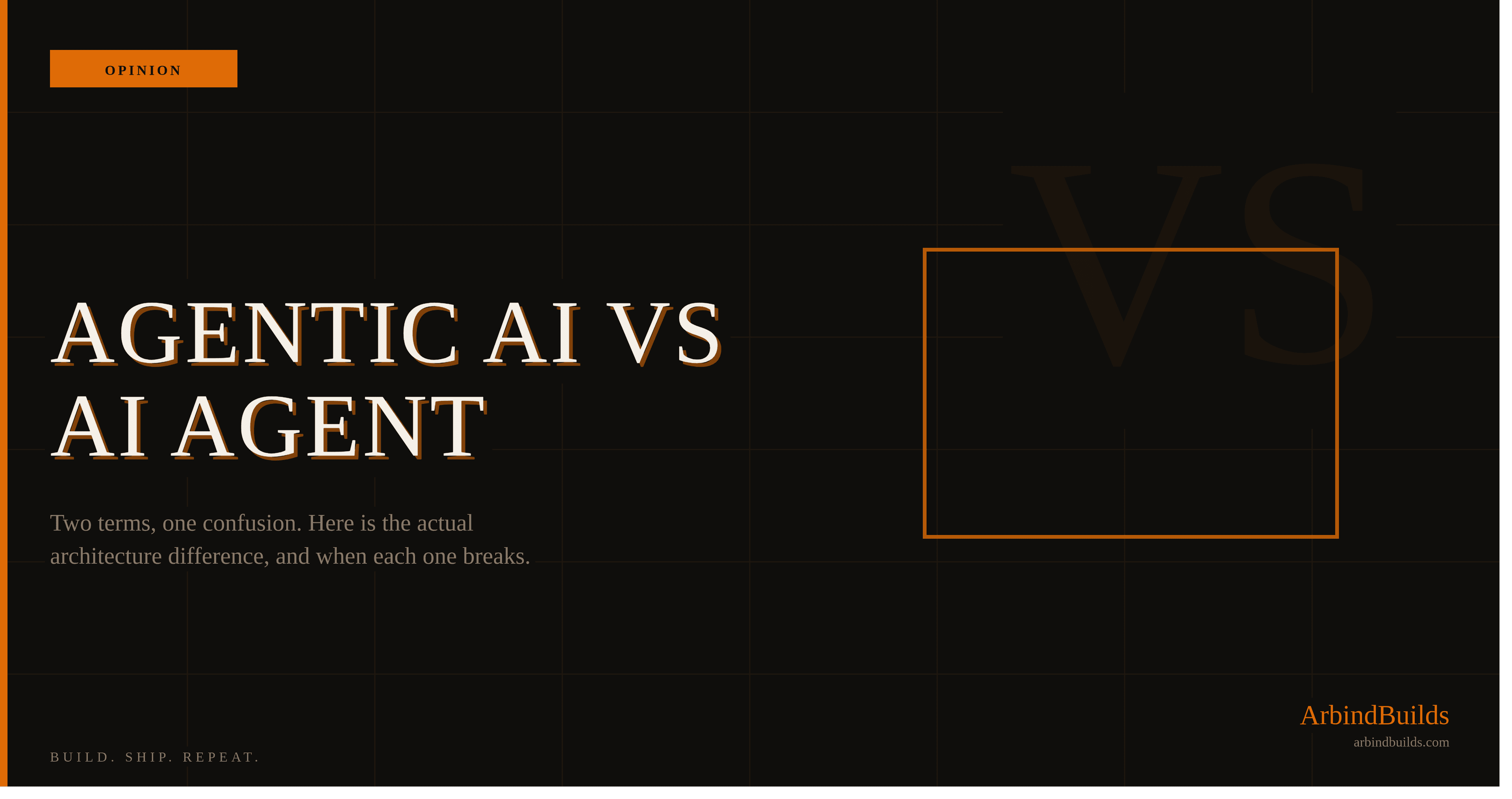 Agentic AI vs AI Agent: The Architecture Difference